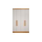 Modulado de Quarto Guarda Roupa Rizon c/ 4 Portas e 3 Gavetas Freijo Cumaru c/ Fendi - Novo Horizonte