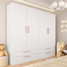Modulado Infantil Joy 4pts 4gav Branco/rosa - M.a