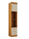 Modulado Mesa de Cabeceira 3 Gavetas - Orion-Cinamomo/Off White - Leifer Móveis