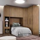 Modulado Solteiro 100%MDF 4 Peças Cumaru Novo Horizonte Modulado Solteiro 100%MDF 4 Peças Cumaru Novo Horizonte