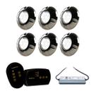 Módulo 2 Saídas + Fonte Blindada 5A 60W + 6 Refletor Inox 9W
