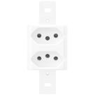Modulo 2 Tomadas 2p+t 20a 250 Volts Blanc - 1338 - Fame 2 Tomadas 20a S-placa Blanc 1338 Fame