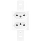 Modulo 2 Tomadas 2P+T 20A 250 Volts Blanc - 1338 - FAME