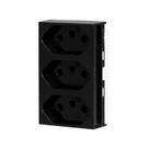 Módulo 3 Tomadas 3P 10A Preto - Linha Slim - Ilumi - SKU 23575 Módulo 3 Tomadas 3P 10A Preto - Linha Slim - Ilumi - SKU 23575