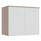 Módulo Aéreo 2 Portas Requinte+ 100% MDF Cinza/Duna Line/Branco