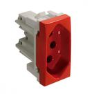 Modulo Alumbra Inova Pro Tomada 20A Vermelho Branco