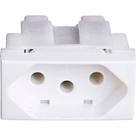 Modulo Alumbra Siena Branco (Tomada 20A Branco ) 6088 Modulo Alumbra Siena Branco (Tomada 20A Branco ) 6088