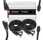 Módulo Amplificador Digital Taramps DS800x4 2 Ohms + 2 Cabos RCA 1,5mt + 2 Cabos Y