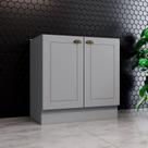 Módulo Balcão de Cozinha 2 Portas 80cm Cinza Emily Espresso Móveis