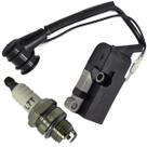 Módulo Bobina + Vela de Ignição Para Motosserras Importadas 42cc-43cc-45cc 52cc-53cc-55cc-78cc-83cc