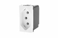 Modulo branco 4x2 tomada 2p t brasil 10a 615038bc plus - pial