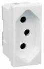 Modulo branco 4x2 tomada 2p t brasil 10a plus - pial