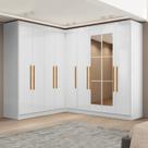 Modulo Canto com Puxador em Mdf e Espelho Paris