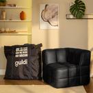 Módulo Canto Sofá Guldi Popup material sintético Preto