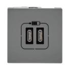 Modulo Carregador 2 X USB-C 3A Pial Plus+ Legrand Cinza 615096CZ
