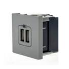 Modulo Carregador 2 X USB-C 3A Pial Plus+ Legrand Cinza 615096CZ