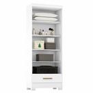 Módulo Closet 1 Gaveta Smart Versatile Espresso Móveis Branco Módulo Closet 1 Gaveta Smart Versatile Espresso Móveis Branco
