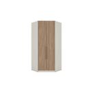 Módulo Closet de Canto Oblíquo MC05 Seletto c/ 2 Portas e 3 Gavetas Areia/Jequitibá - Henn
