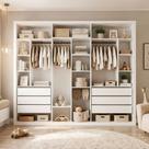 Módulo Closet Infantil sem Portas 6 Gavetas Amara Branco