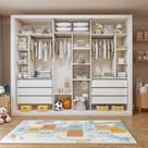 Módulo Closet Infantil sem Portas 6 Gavetas Amara