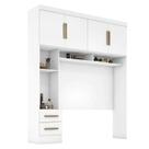 Módulo Closet Smart Aéreo com Criado 2 Gavetas com Maleiro Branco