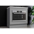 Módulo Cozinha Henn Americana Balcão c/ Tampo p/ Forno de Embutir e Cooktop 80cm Cinza-Henn