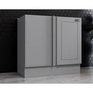 Módulo Cozinha Henn Americana Balcão Canto Reto 1 Porta s/ Tampo 84cm Cinza