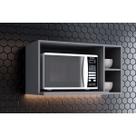 Módulo Cozinha Henn Americana Suporte Nicho p/Microondas 80x44cm Cinza-Henn