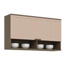 Módulo Cozinha Henn Connect Aéreo p/ c/ 1 Porta Basculante Ripada 120cm Duna/Cristal-Henn Módulo Cozinha Henn Connect Aéreo p/ c/ 1 Porta Basculante Ripada 120cm Duna/Cristal-Henn