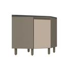 Módulo Cozinha Henn Connect Balcão Canto Oblíquo 1 Porta c/ Tampo Duna/Cristal