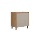 Módulo Cozinha Linea Allure Allure c/2 Portas 80cm Jequitiba/Gris Linea Brasil