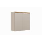 Módulo Cozinha Linea Allure Allure c/2 portas 80cm Jequitiba/Gris Linea Brasil