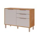 Módulo Cozinha MGM Divina Balcão c/ Tampo c/ 2 Portas e 2 Gavetas 120 cm Cinamomo/Off White-MGM