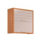 Módulo Cozinha MGM Eloise Armário c/ 2 Portas Basculante Riscadas 80 cm Cinamomo/Off White-MGM
