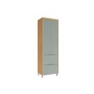 Módulo Cozinha Nesher Marquesa Paneleiro c/ 2 Portas e 2 Gavetas 70cm Nature/Verde - Nesher