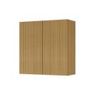 Módulo Cozinha Nesher Rainha Armário c/ 2 Portas Ripadas 80 cm Nature - Nesher
