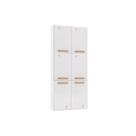 Módulo Cozinha Nicioli Loá Paneleiro Diamante Aço c/ 6 Portas 70cm Branco-Telasul