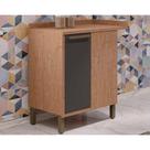 Módulo Cozinha Ronipa Syrah Canto 1 Porta c/ Tampo 48cm Castanho/Chumbo