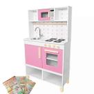 Módulo Crescer Cozinha Infantil - Rosa Bebê Kit Livro Educativo