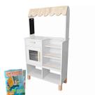 Módulo Crescer Mercadinho Infantil Branco Kit Livro Educativo