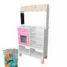 Módulo Crescer Mercadinho Infantil Rosa Kit Livro Educativo