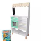 Módulo Crescer Mercadinho Infantil Verde Claro Kit Livro Educativo