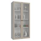Módulo Cristaleira 70 cm 2 Portas de Vidro Branco/Crema Vik Madesa Módulo Cristaleira 70 cm 2 Portas de Vidro Branco/Crema Vik Madesa