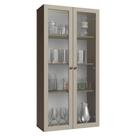 Módulo Cristaleira 70 cm 2 Portas de Vidro Rustic/Crema Vik Madesa