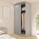Módulo de Canto Linear Closet sem Porta Jade CabeCasa MadeiraOriginals Cinza Urbano