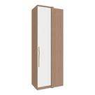 Modulo de Canto Reto com 1 Porta de Correr Setiba Plus 245 cm Rimo Carvalho/Branco