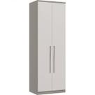 Módulo de Guarda-Roupa 2 Portas 2 Gavetas com Cabideiro Elegance Cinza/Niquel/Blanc Módulo de Guarda-Roupa 2 Portas 2 Gavetas com Cabideiro Elegance Cinza/Niquel/Blanc