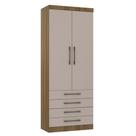 Módulo De Guarda Roupa Eucamoveis Paris 2 Portas 4 Gavetas