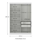 Modulo De Guarda Roupas Para Quarto 4 Portas E 2 Gavetas Madrid Maxel Branco