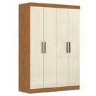 Modulo De Guarda Roupas Para Quarto 4 Portas E 2 Gavetas Madrid Maxel Madeirado/off White